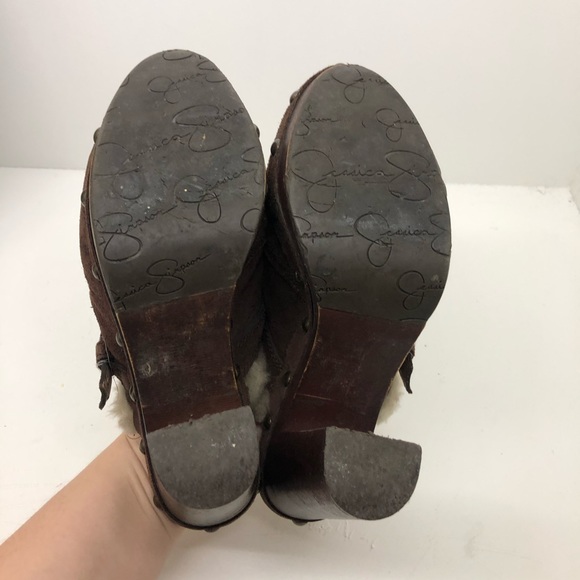 Jessica Simpson Brown city cat platform clog mules - Picture 5 of 8